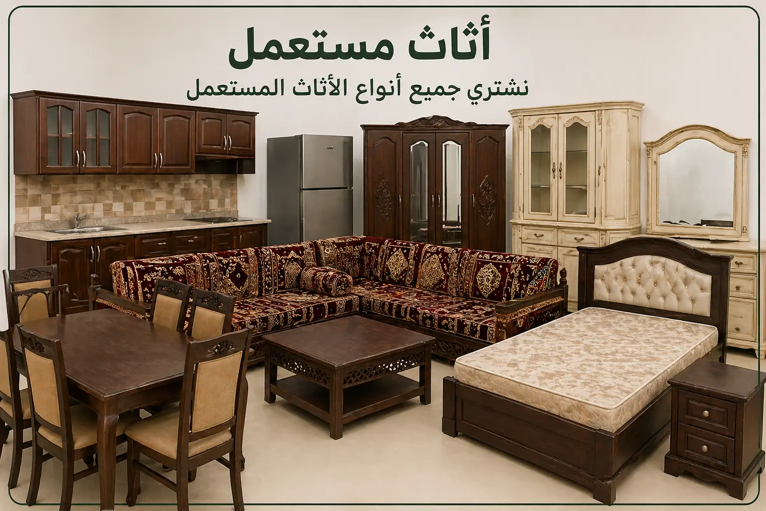 شراء الأثاث المستعمل بالمدينة المنورة: كنب، غرف نوم، طاولات وخزائن